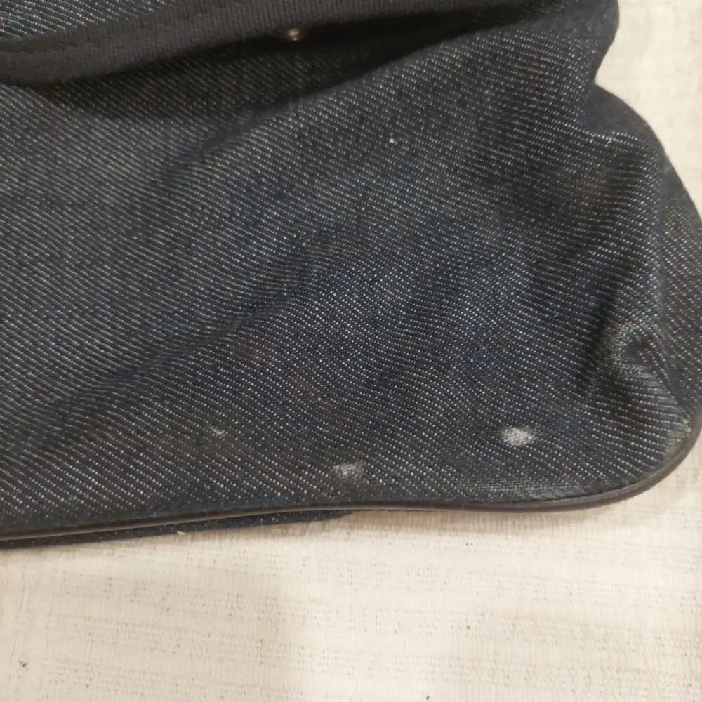 A.P.C. Rue Madame Paris Indigo Denim Multi Pocket Tote Bag No Shoulder Strap